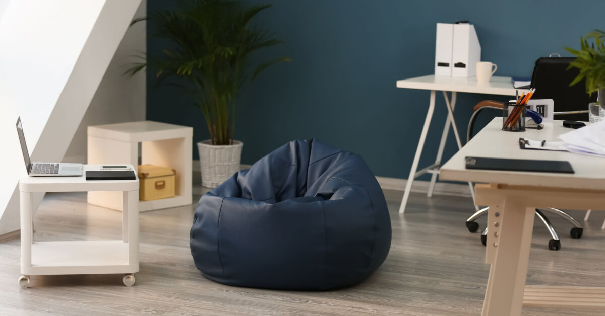 Beanbag chair in office