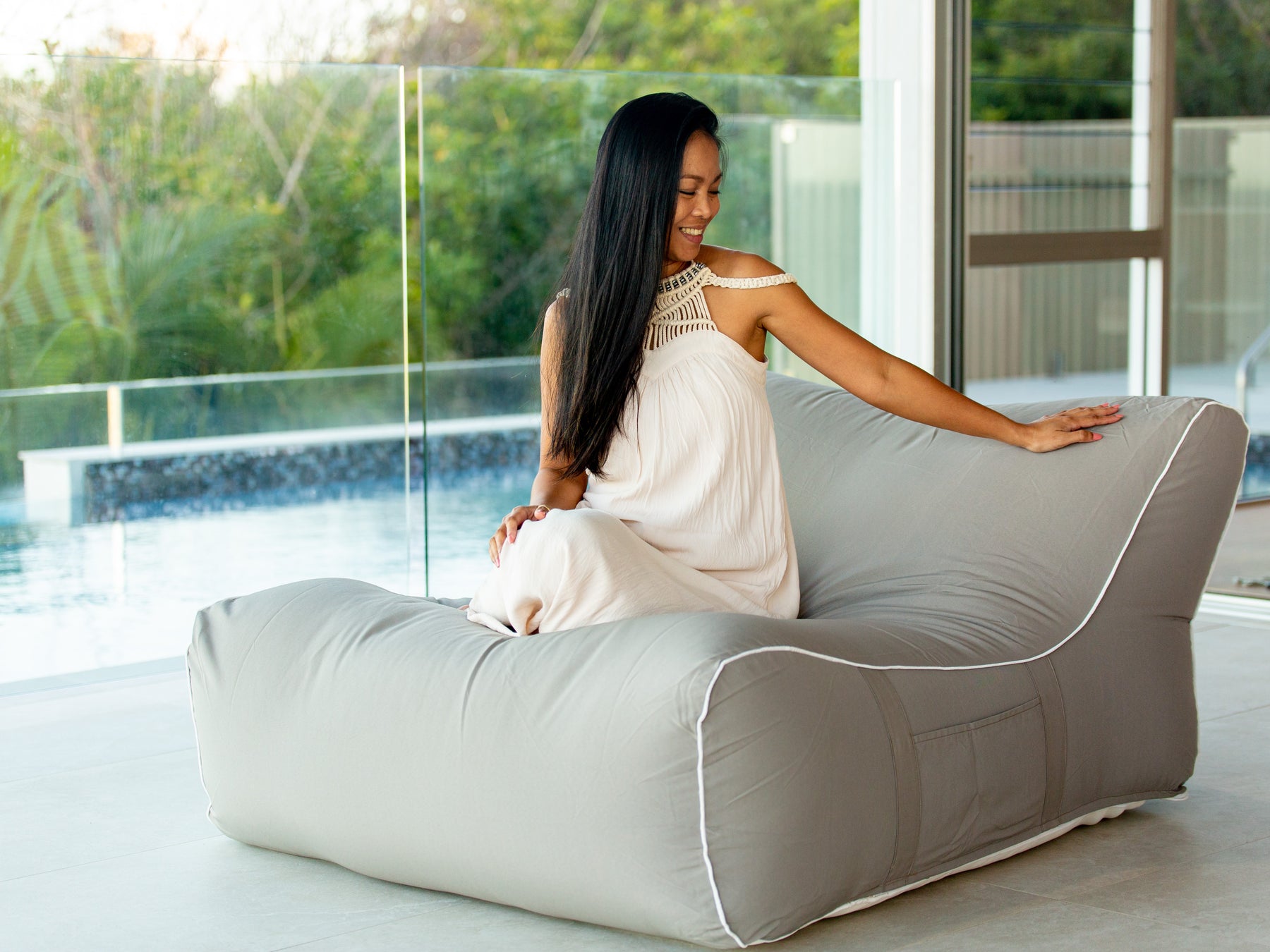 Australian Luxury Bean Bags | Pool Bean Bags | Floating Pool Lounger ...